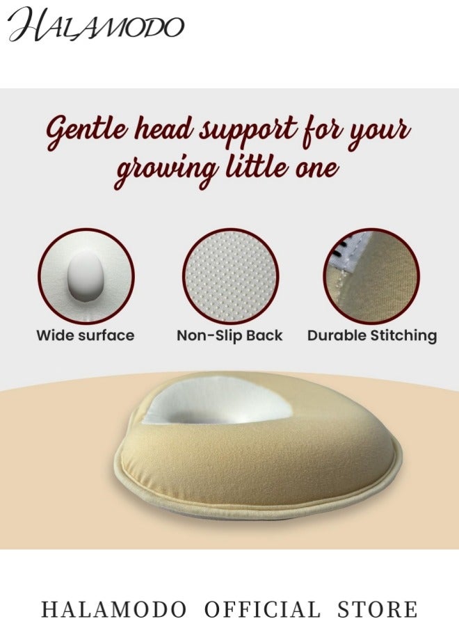 HALAMODO Heart-Shaped Anti-Flat Head Pillow Baby Shaping Pillow Breathable Memory Foam Adjustable Sleeping Posture Pillow Newborn Comfort Head Support Pillow - Image 4