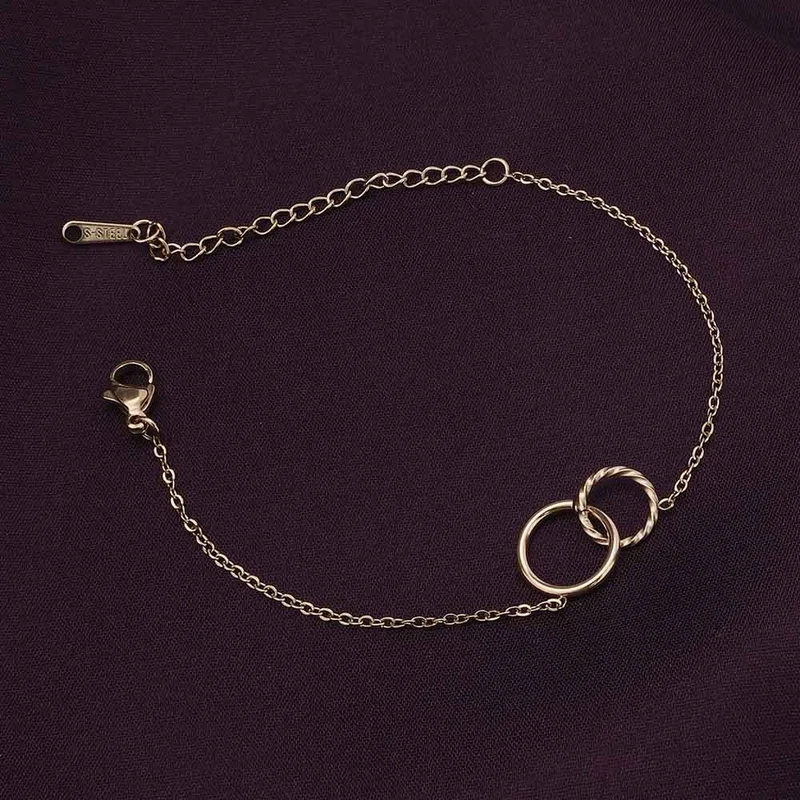 Palmonas PALMONAS Double Chain Bracelet for Women | 18K Gold Plated, Waterproof & Anti-Tarnish