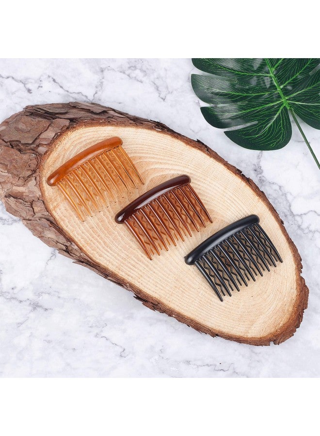 WBCBEC 18 Pieces Plastic Teeth Hair Combs Tortoise Side Comb Hair Accessories For Fine Hair - Image 4