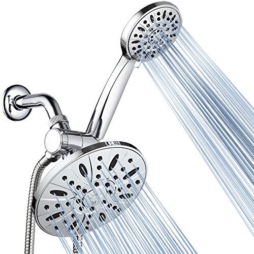 AquaDance 7" Premium High Pressure 3-Way Rainfall Combo Combines The Best of Both Worlds-Enjoy Luxurious Rain Showerhead and 6-Setting Hand Held Shower Separately or Together, Chrome - Image 1