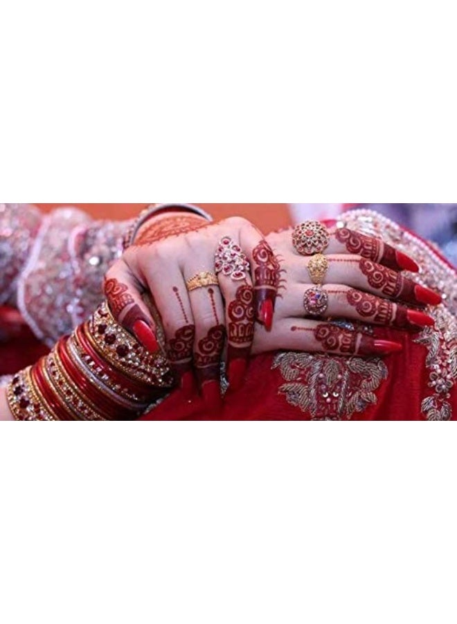 أمينا حناء أمينة الفورية للوشم الأحمر / أصباغ طبيعية بدون مواد كيميائية - معجون تلوين مخروطي 12 قطعة - Image 2