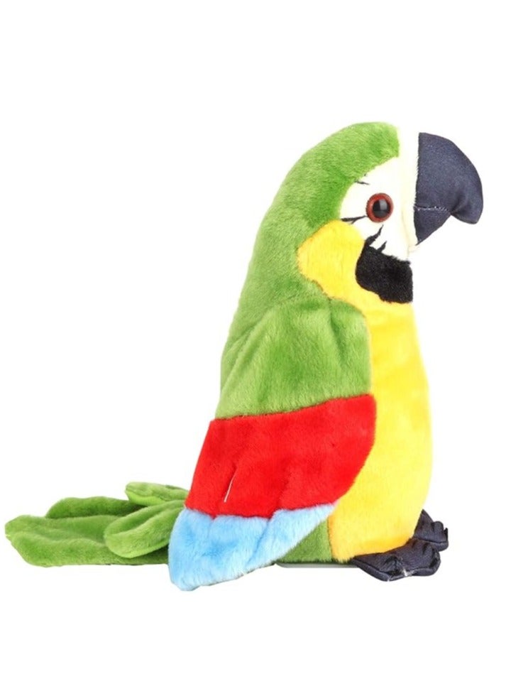 دوركو يتحدث لعبة الببغاء، تكرر الطيور الإلكترونية يتحدث الحيوان المحشوة، تفاعلية الحسية لعبة تعليمية عيد ميلاد هدية عيد الميلاد - Image 1