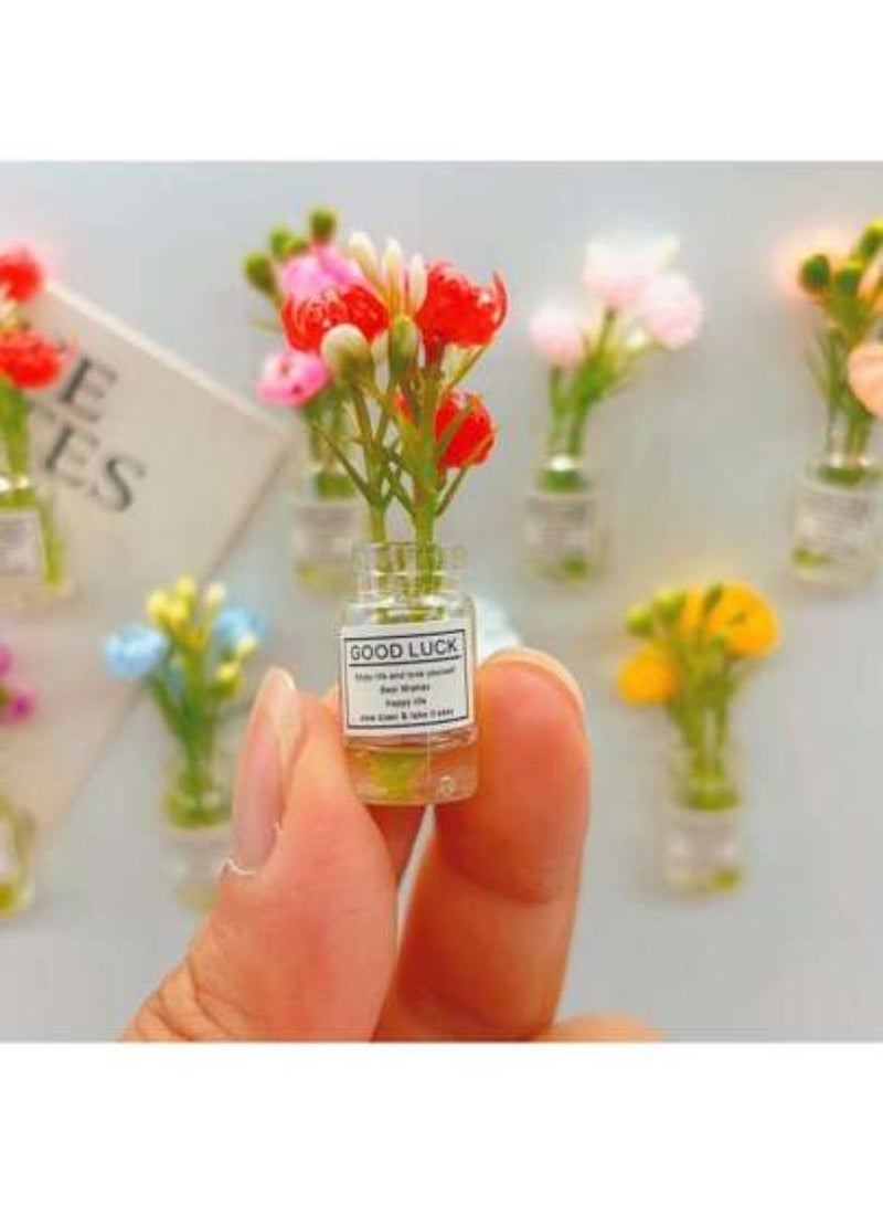 8 قطع مغناطيس ثلاجة على شكل مزهرية زهور، مغناطيس زهور، مغناطيس سبورة بيضاء للمكتب والمنزل والمطبخ - Image 3