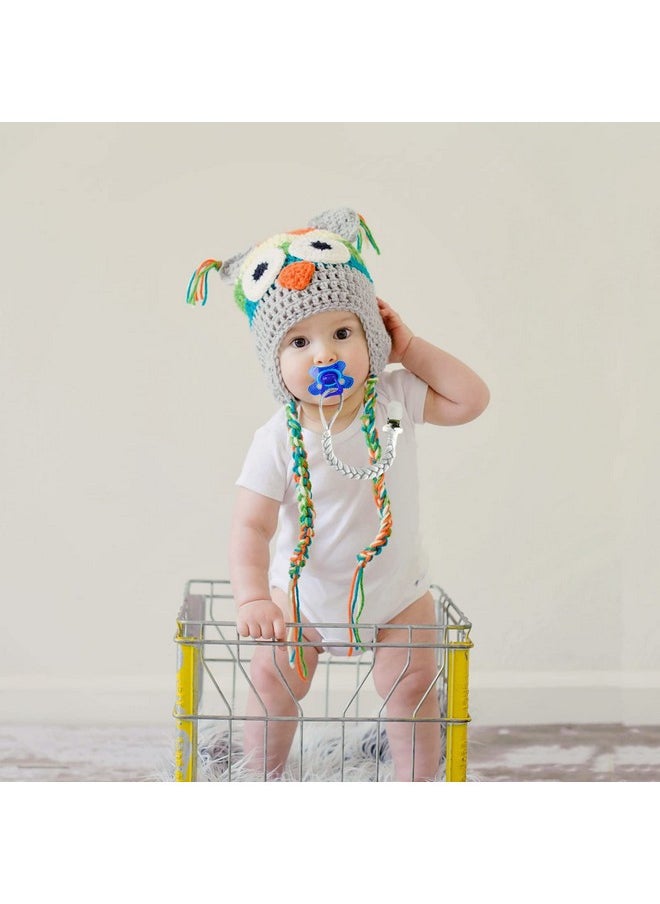 duludulu - 7 Pcs Braided Pacifier Clip Pacifier Clips For Boys & Baby Girls Pacifier Holder Clip Binky Clips Handmade Cotton Modern Unisex Pacifier Smoother Clip Fits All Pacifiers - Image 1