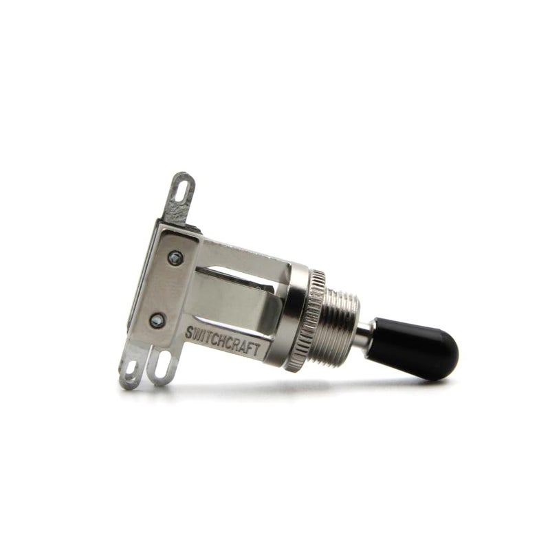 Switchcraft 3 Way Toggle Switch w/Genuine Tip, Short Toggle for Les Paul Electric Guitar (Black Tip) - Image 3