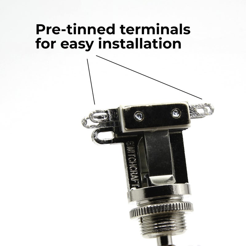 Switchcraft 3 Way Toggle Switch w/Genuine Tip, Short Toggle for Les Paul Electric Guitar (Black Tip) - Image 4