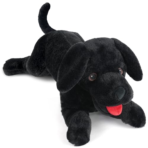 LotFancy Dog Stuffed Animal 21 inch Black Lab Plush Dog Realistic Stuffed Puppy Plush Toy for Kids - Image 1