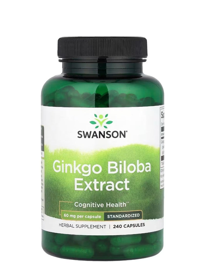 سوانسون خلاصة الجنكة بيلوبا 60 مجم 240 كبسولة - Image 1