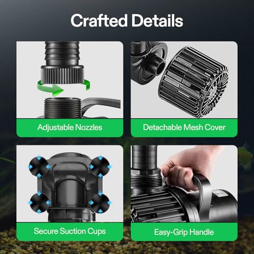 VIVOSUN 2700 GPH Submersible Water Pump, 120W Pond Pump, Ultra Quiet Aquarium Pump with 15FT. Lift Height for Pond Waterfall, Fish Tank, Statuary, or Hydroponics - Image 5