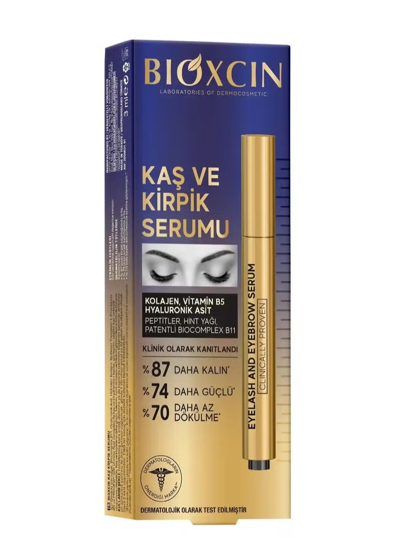 BIOXCIN Eyebrow and Eyelash Serum with Collagen and Hyaluronic Acid 3 ml - Image 2