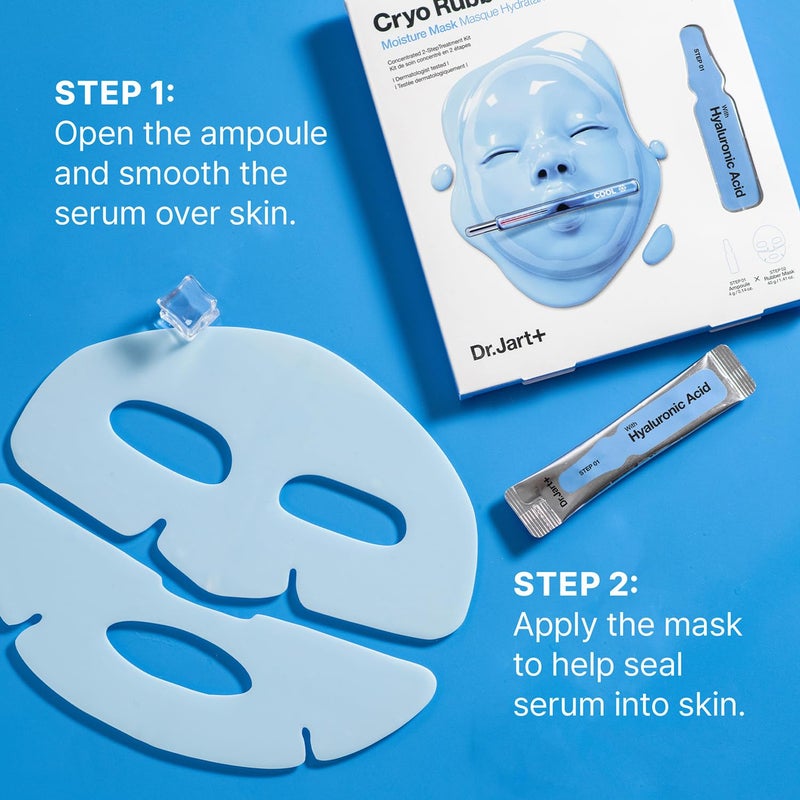 Dr.Jart+ Cryo Rubber Korean Face Mask with Moisturizing Hyaluronic Acid | Korean Skin Care | Travel Size, 1 Pack - Image 3