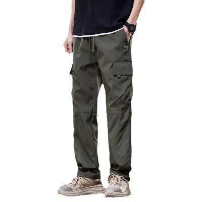 Graffiti Pants Men Korean Loose Casual Drawstring Khaki - Image 4