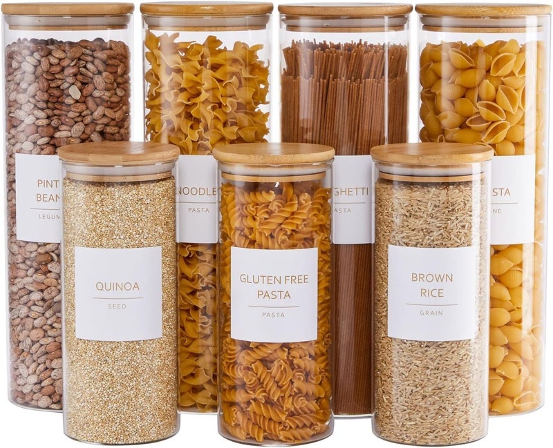 Talented Kitchen Labels for Storage Bins & Food Containers - 2.5 x 2.5-Inch Matte White Vinyl Squares - Metallic Gold Text Peel & Stick - Water-Resistant for Jars & Pantry Organization - Image 5
