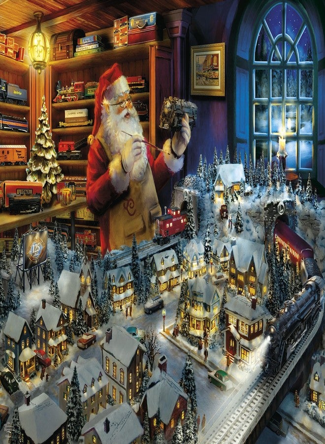 Ceaco - Thomas Kinkade - Santa's Final Touch - 1000 Piece Christmas Jigsaw Puzzle - Large, EZ2Hold Pieces - Great for Adults, Seniors, Kids - Festive Artwork, Relaxing Winter Activity - Image 2