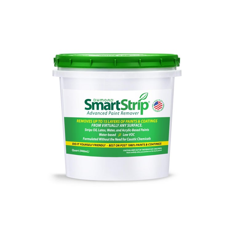 Dumond Smart Strip Advanced Paint Remover, For Removal of Acrylic, Latex, Oil & Water-Based Coatings, Non-Caustic Formula, Indoor/Outdoor, Contractor & DIY Friendly, 1 Quart - Image 1