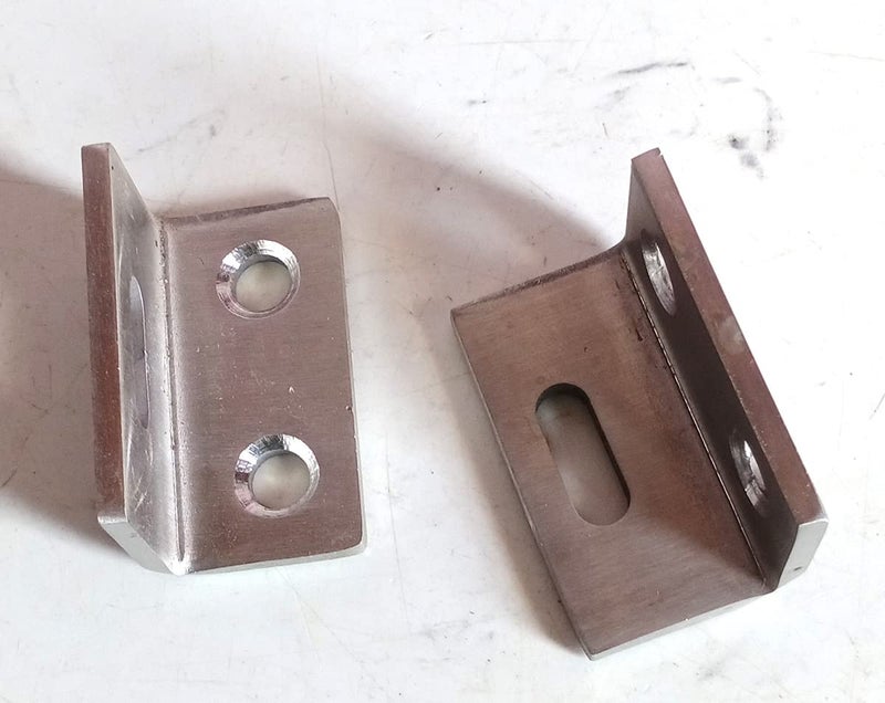 SS L Shape Mounting Angle Bracket 2 Pcs 2 x 1 x 1inch  - Image 1