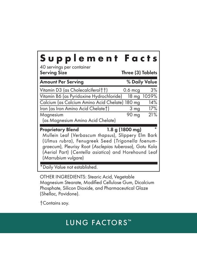 MICHAEL'S Health Naturopathic Programs Lung Factors - 120 Vegetarian Tablets - Nutrients for Lung Function - with Vitamin D, Calcium, and Magnesium - Kosher - 40 Servings - Image 2