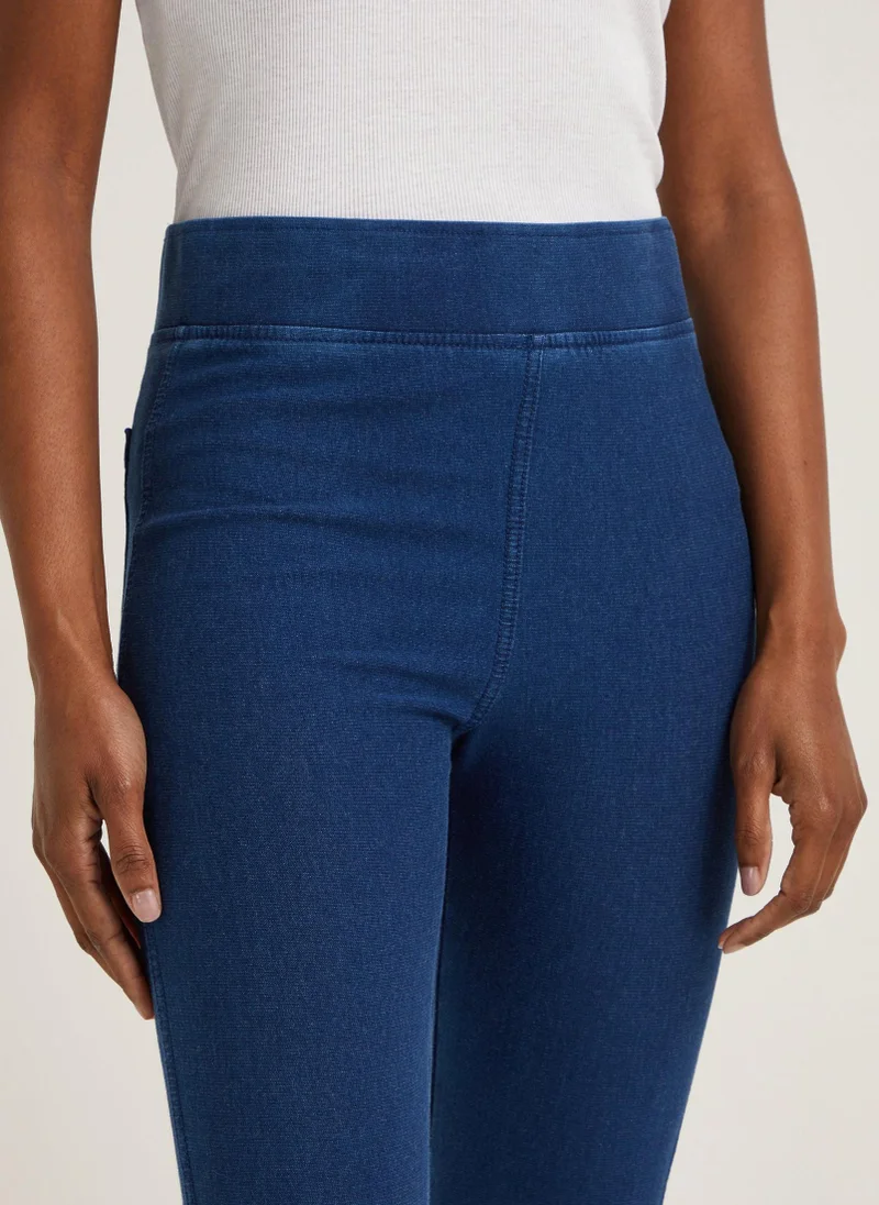 ماتلان Blue Denim Look Ankle Length Leggings