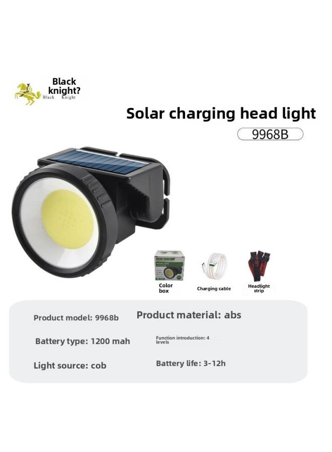 Generic Cross-border New Solar Light Rechargeable Headlight COB Head-mounted Super Bright Outdoor Night Fishing Super Light Floodlight 