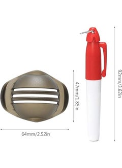 Generic 2Pcs Red and Black Golf Ball Line Marker Golf Ball Line Drawing Marker Line Template Liner Drawing Marking Alignment Putting Tool Golf Ball Line Liner Alignment Putting Tool Golf Ball Line Marker To  - Image 3