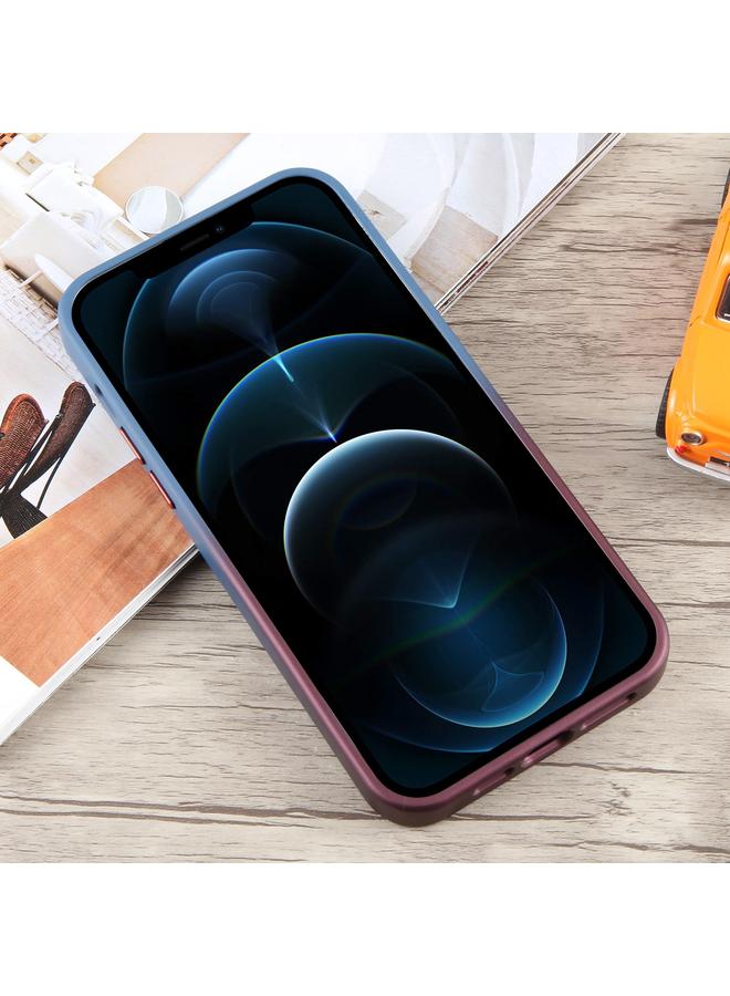 S-TOP Case For iPhone 12 Pro Max Gradient MagSafe Holder Liquid TPU Hybrid PC Phone Case - Image 3