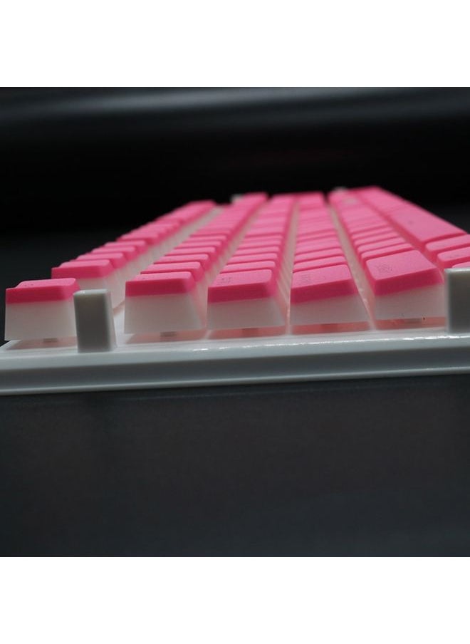 Pudding Double-layer Two-color 108-key Mechanical Translucent Keycap(Red)
