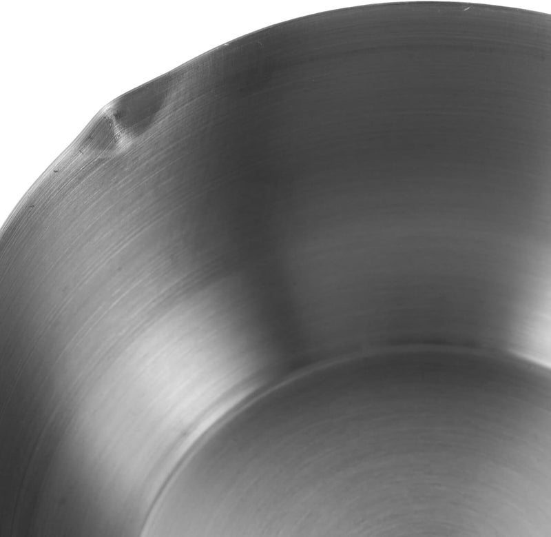 Homoyoyo Portable Stainless Steel Saucepan Small Cooking Pot with Handle 430 Stainless Steel Oil Boil Pot for Outdoor Cooking and Home Use - Image 3