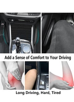 Peachjoy 4 Pack Car Center Console Knee Leg Elbow Cushion Pad, Universal Soft Leather Auto Armrest Foot Knee Leggings Cover Thigh Support Comfort Elastic Pillows(Black)  - Image 3