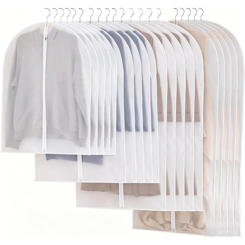 Clothes Cover 20 Pack Hanging Garment Bags, Dustproof Dress Bag with Zipper - Image 1