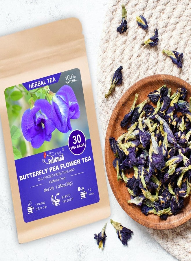 FullChea - Butterfly Pea Flower Tea Bags, 30 Teabags, 1.3g/bag - Premium Dried Butterfly Pea, Cultivated From Thailand - Non-GMO - Caffeine-free - Rich In Antioxidants & Support Eye Health - Image 2
