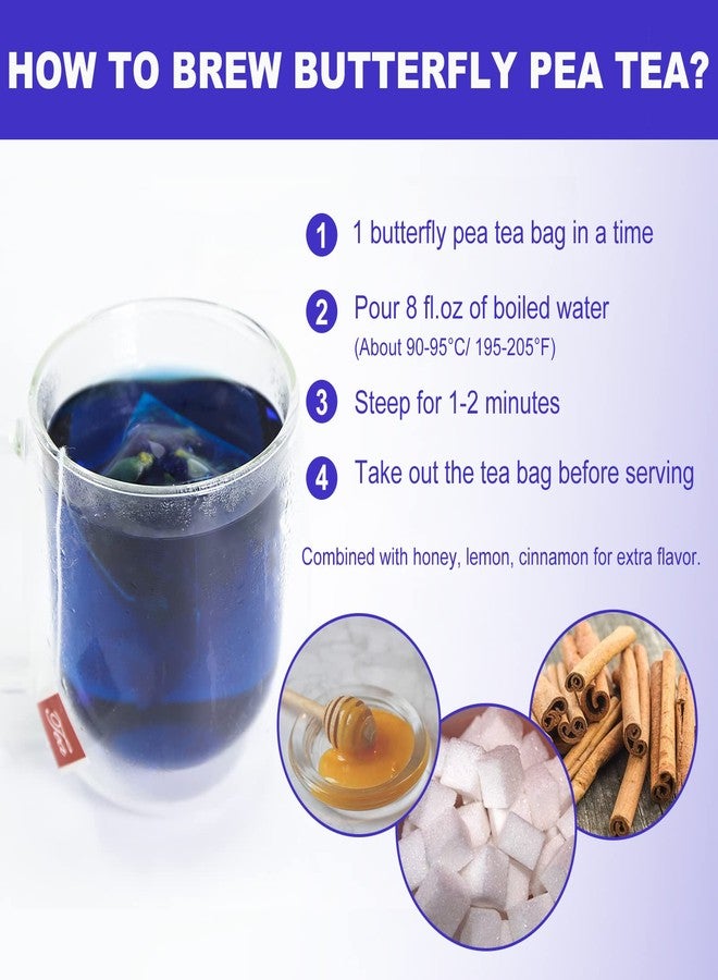 FullChea - Butterfly Pea Flower Tea Bags, 30 Teabags, 1.3g/bag - Premium Dried Butterfly Pea, Cultivated From Thailand - Non-GMO - Caffeine-free - Rich In Antioxidants & Support Eye Health - Image 4
