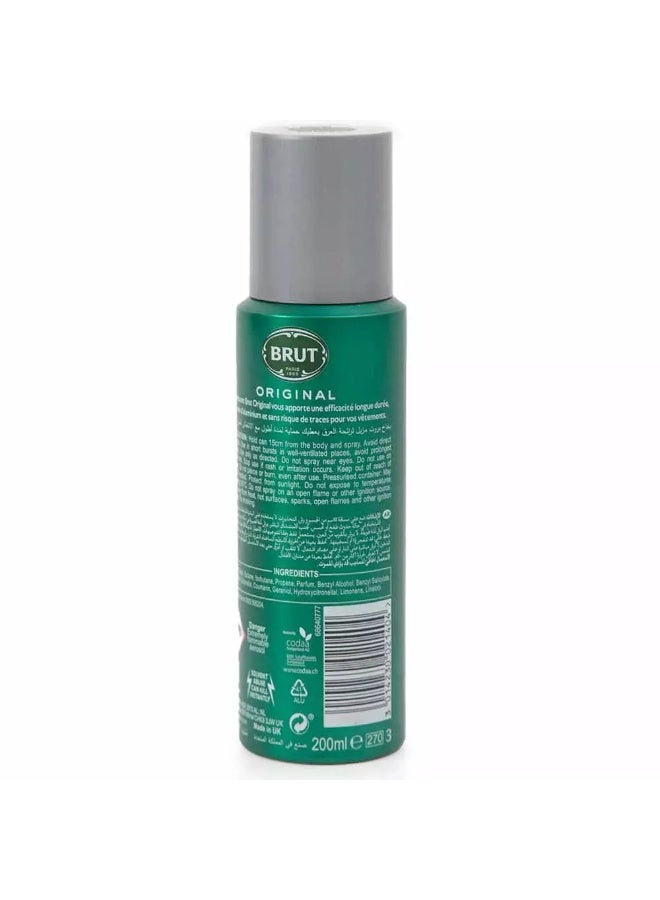 Brut Paris Original Deodorant Spray For Men 200ml - Image 3