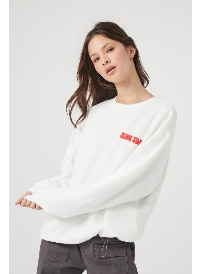 FOREVER 21 Fleece New York Graphic Pullover  - Image 3