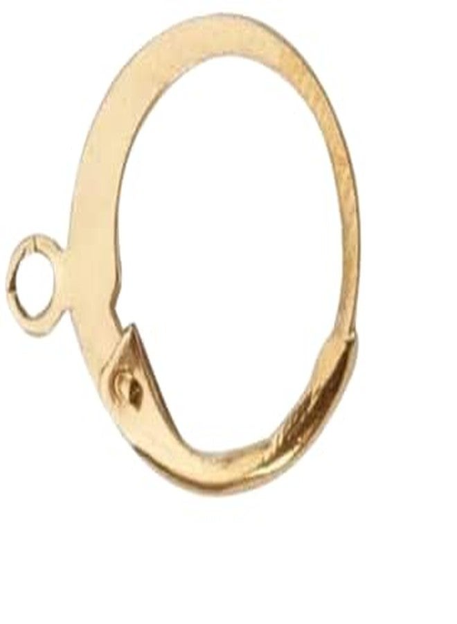 SATRA TRADERS | Size : 12mm 100pcs Round Bali Hoops Open Loop Lever Back Earring Hooks | Gold - Image 2