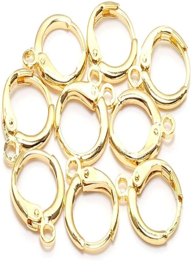 SATRA TRADERS | Size : 12mm 100pcs Round Bali Hoops Open Loop Lever Back Earring Hooks | Gold - Image 1