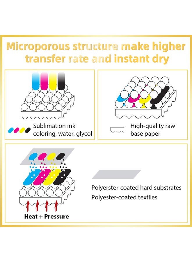 A-SUB Sublimation Paper 120G 8.5x14 Inch 110 Sheets for Sublimation Blanks Compatible with Sublimation Ink and Sublimation Printers - Image 2