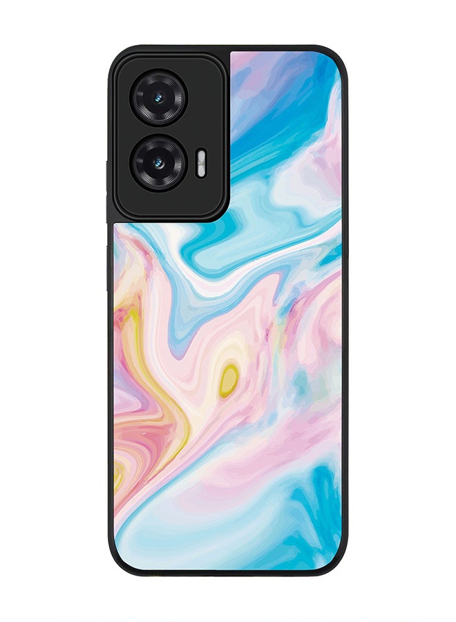 Stylizedd For Motorola Moto G35 Case,Slim fit Camera Protection, Shockproof Thin Phone cover  - Marble Print Aqua