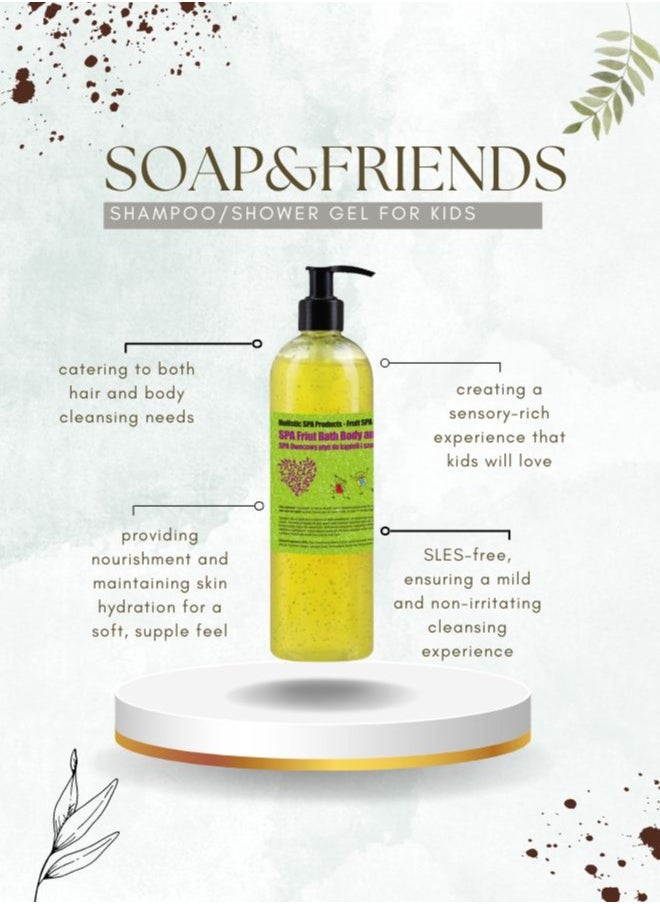 Soap&Friends 2-in-1 Kids Shampoo and Shower Gel | 500 ml Ripe Melon Fruit Scent with Nourishing Jojoba Oil for Gentle Cleansing and Moisturizing | Soap&Friends  - Image 3