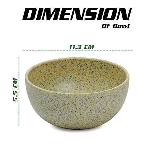 Red Butler Eco-Friendly Bamboo Fiber Bowls | Set of 6 Bowls | Reusable and Stain Resistant | Sturdy Weight, Perfect Size for Indian Curries | Microwave & Dishwasher Safe | Stonewash Design - Image 4