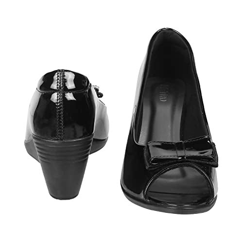 Metro Women Black Wegde Heel Peep Toe UK/5 EU/38 (31-47) - Image 5