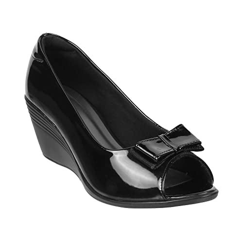 Metro Women Black Wegde Heel Peep Toe UK/5 EU/38 (31-47) - Image 2