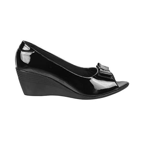 Metro Women Black Wegde Heel Peep Toe UK/5 EU/38 (31-47) - Image 3