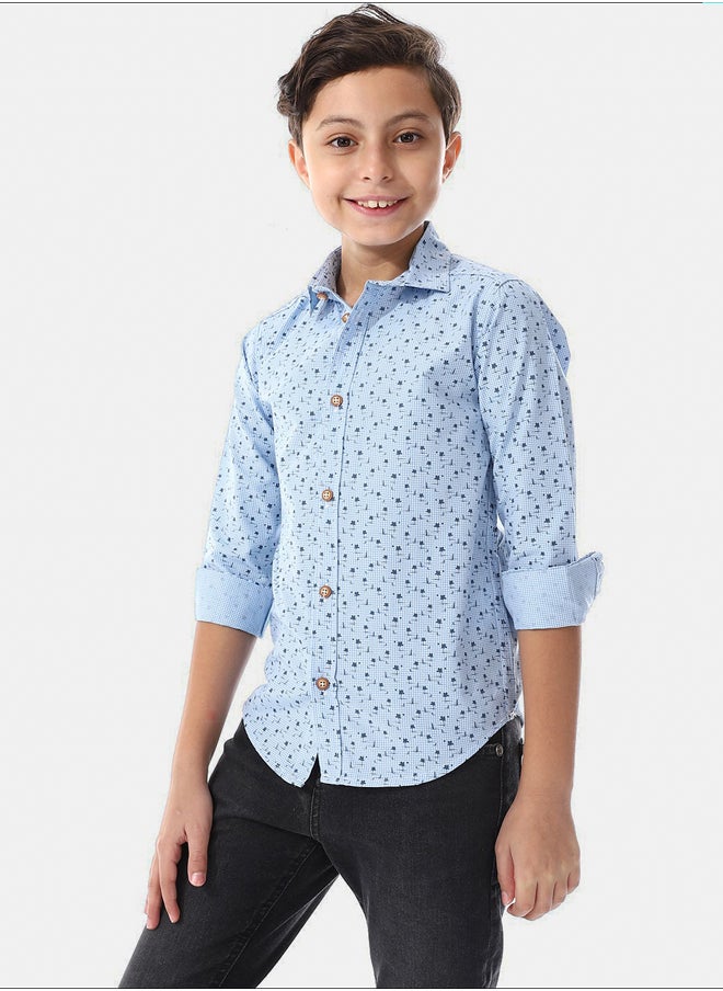 Andora - Palm Tree Pattern Boys Shirt - Image 1