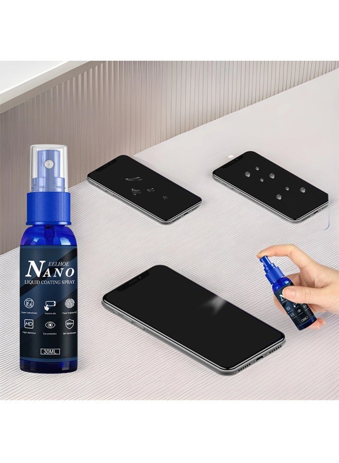 إيلهو رذاذ الطلاء السائل النانوي رذاذ طلاء زجاج سائل ممتاز لشاشات الهواتف المحمولة - حماية متقدمة ضد الماء والدهون 30 مل - Image 5