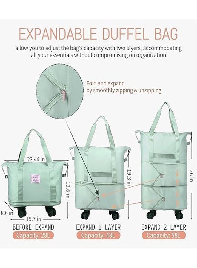 MENREXA Travel Duffle Bag, 41 Litre Expandable, Waterproof Nylon, Foldable Luggage for Women - Image 4