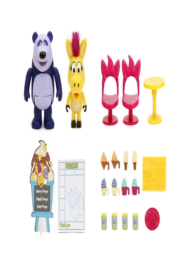 جادا مجموعة لعب شاحنة الزبادي المجمد من جادا تويز - تتضمن شخصيتين: حمار هودي وباندا أرجواني - لعبة ما قبل المدرسة - للأعمار من 3 سنوات فما فوق - Image 2