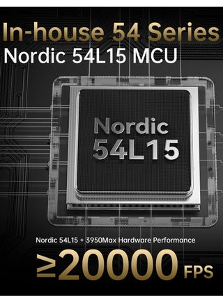ماوس الألعاب اللاسلكي X11 Ultra 8K المصنوع من ألياف الكربون، مزود بمستشعر PAW3950 MAX بدقة 42000 نقطة في البوصة، خفيف الوزن (59 غرامًا)، شريحة MCU من نوع Nordic 54L15، سلكي/بلوتوث/2.4 جيجاهرتز، يتحمل 100 مليون نقرة، قابل للبرمجة لأجهزة الكمبيوتر الشخصية وأجهزة ماك (أسود) - view 3