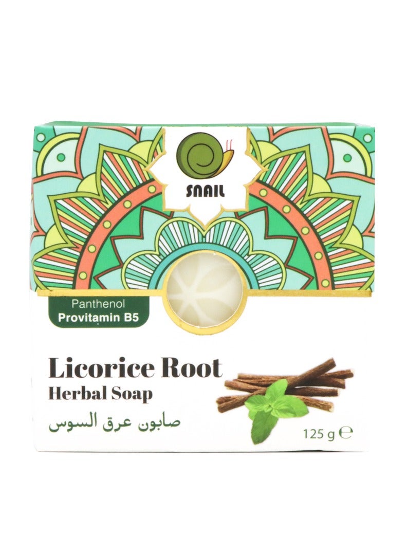 سنايل صابونة عشبية من جذر عرق السوس مع البانثينول وبروفيتامين ب5 لترطيب وتنقية البشرة 125 جرام - Image 1