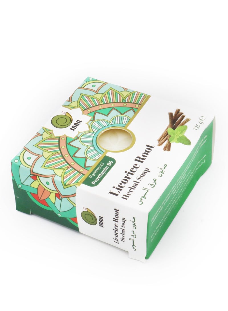 سنايل صابونة عشبية من جذر عرق السوس مع البانثينول وبروفيتامين ب5 لترطيب وتنقية البشرة 125 جرام - Image 3