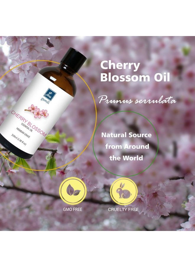 gm gumili - GM Gumili Cherry Blossom Essential Oil, Fragrance Oil for Candle Soap Making, Perfume for Women, Gift for Her - 3.38 Fl Oz 100ml - Image 1